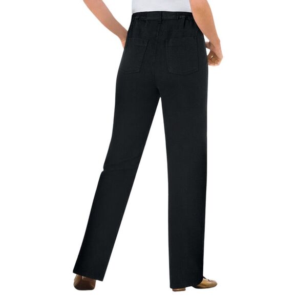 NWT Woman Within size 20W straight leg two button wide waistband  jeans. - Picture 3 of 6